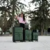 Βαλίτσες Υφασμάτινες σετ τριάδα Newcom N1615 green