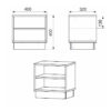 Κομοδίνο Mason pakoworld sonoma-λευκό 40x32x40εκ