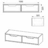 Κονσόλα-τουαλέτα Alberto pakoworld κρεμαστή wenge 100x32.5x22εκ