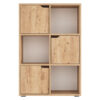 Βιβλιοθήκη Bookel pakoworld μελαμίνης σε oak απόχρωση 59.5x27.5x89εκ