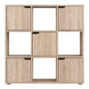 Βιβλιοθήκη Bookel pakoworld σε sonoma απόχρωση 88.5x27.5x89.3εκ