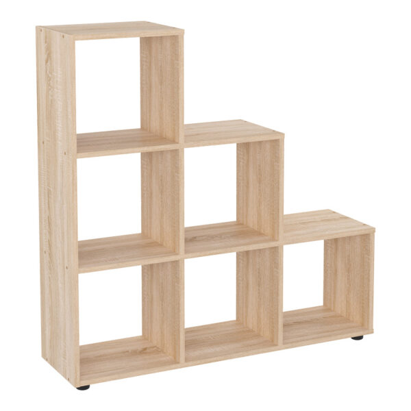 Βιβλιοθήκη Schody pakoworld σε oak απόχρωση 105.5x29.2x107εκ