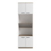 Ντουλάπα κουζίνας Rowan pakoworld σε λευκή-sonoma απόχρωση 60x42x182εκ