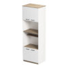 Ντουλάπα κουζίνας Rowan pakoworld σε λευκή-sonoma απόχρωση 60x42x182εκ