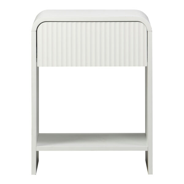 Κομοδίνο Zeplen pakoworld MDF σε λευκή απόχρωση 40x40x53εκ