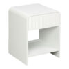 Κομοδίνο Zeplen pakoworld MDF σε λευκή απόχρωση 40x40x53εκ