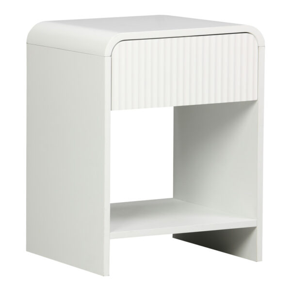 Κομοδίνο Zeplen pakoworld MDF σε λευκή απόχρωση 40x40x53εκ
