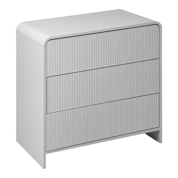 Συρταριέρα Zeplen pakoworld MDF σε λευκή απόχρωση 80x40x75εκ
