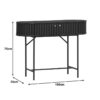 Κονσόλα Zeplen pakoworld MDF-μέταλλο σε μαύρη απόχρωση 100x35x75εκ