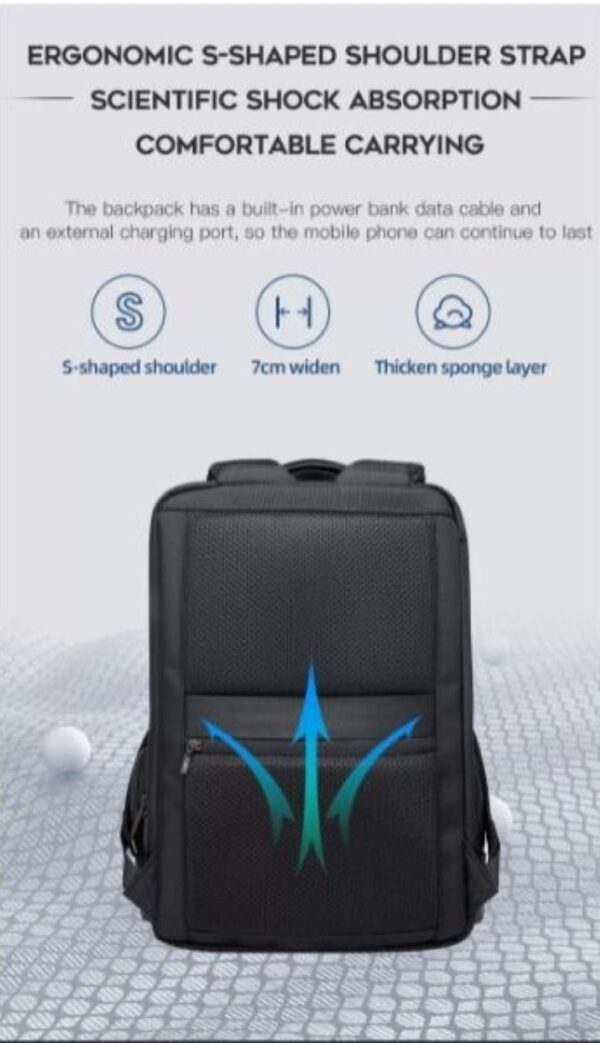 Σακίδιο πλάτης Bange 35L Laptop 15,6'' Weekender Hand-On Bagage 2603 μαύρο