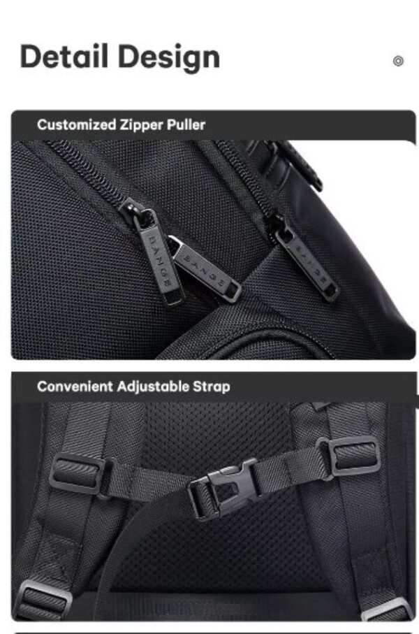 Σακίδιο πλάτης Bange 35L Laptop 15,6'' Weekender Hand-On Bagage 2603 μαύρο
