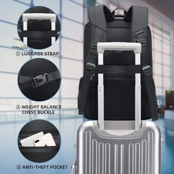 Σακίδιο πλάτης Bange 35L Laptop 15,6'' Weekender Hand-On Bagage 2603 μαύρο