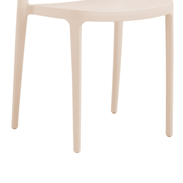 Καρέκλα Amvroan στοιβαζόμενη pakoworld με UV protection cappuccino pp 51x49x79.5εκ