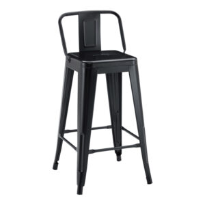 Καρέκλα Gaston I pakoworld PP-PU σε μαύρη απόχρωση 48.5x53.5x81.5εκ
