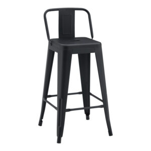 Καρέκλα Gaston I pakoworld PP-PU σε μαύρη απόχρωση 48.5x53.5x81.5εκ