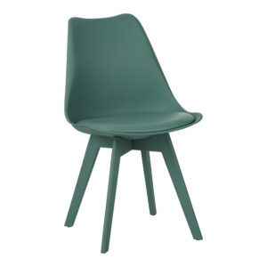Καρέκλα Gaston I pakoworld PP-PU σε μαύρη απόχρωση 48.5x53.5x81.5εκ