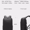 Σακίδιο πλάτης laptop με USB 22L 15,6” Bange 2952 μαύρο
