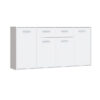 Μπουφές Drepen pakoworld μελαμίνη σε λευκό χρώμα 162.3x34.2x81.7εκ