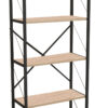Βιβλιοθήκη Draizy pakoworld oak μελαμίνης-μαύρο μέταλλο 63x30x150εκ