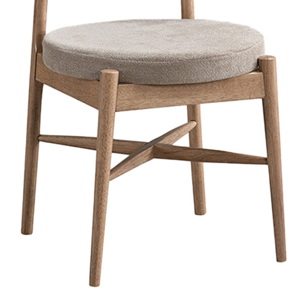 Καρέκλα Raudi pakoworld rubberwood σε φυσική-εκρού απόχρωση 45.5x45.5x81εκ