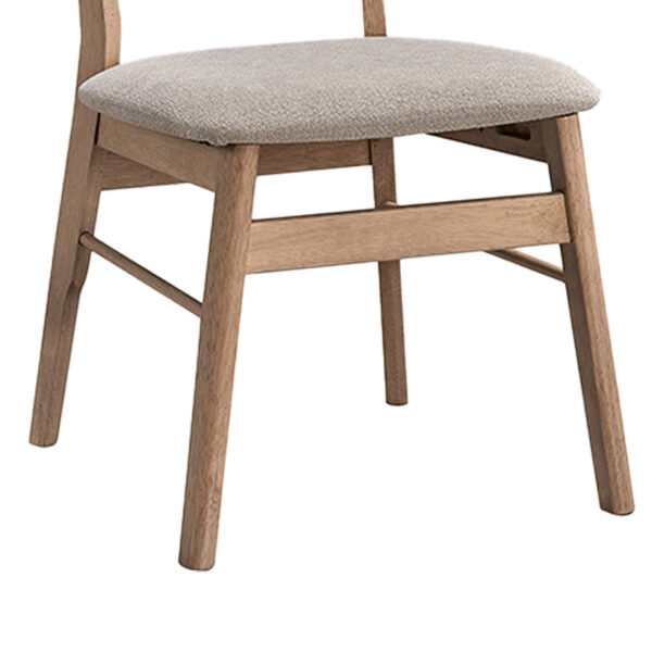 Καρέκλα Cairo pakoworld rubberwood σε φυσική-μπεζ απόχρωση 47x47x76εκ (Σετ 2 τεμ.)