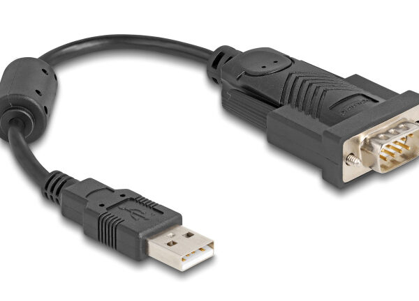DELOCK αντάπορας USB σε RS-232 64276, 460.8Kbps, 0.25m, μαύρος