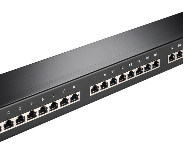 GOOBAY patch panel 93048 19"/1U, 24x ports, CAT 6 STP, μαύρo