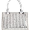Τσάντα φάκελος clutch MD2507 - Ασημί