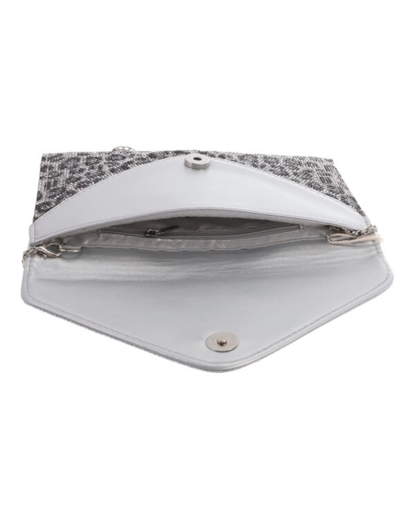 Τσάντα φάκελος clutch MD2509 - Ασημί