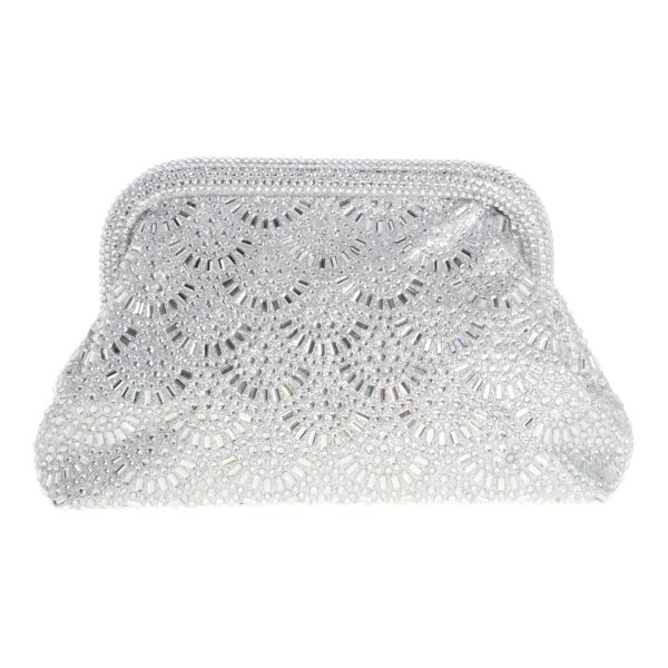 Τσάντα φάκελος clutch MD2533 - Ασημί