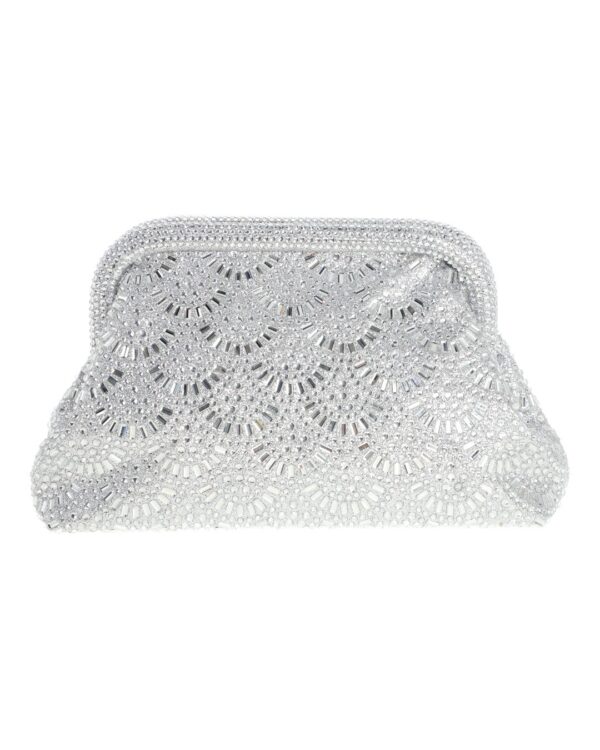 Τσάντα φάκελος clutch MD2533 - Ασημί