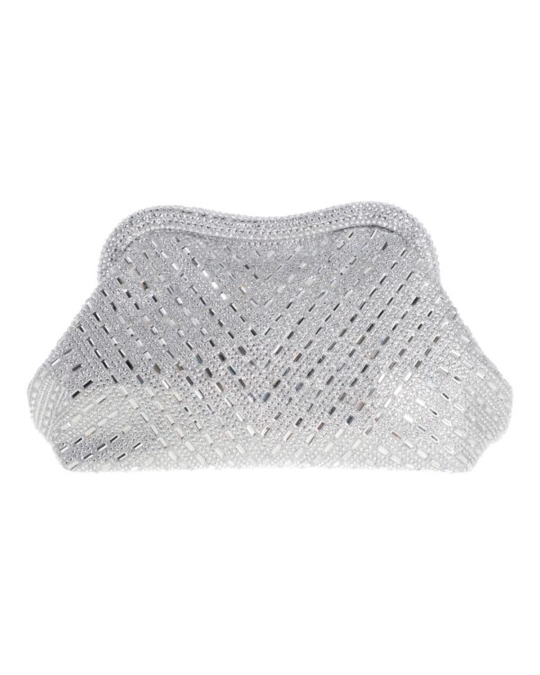Τσάντα φάκελος clutch MD2534 - Ασημί