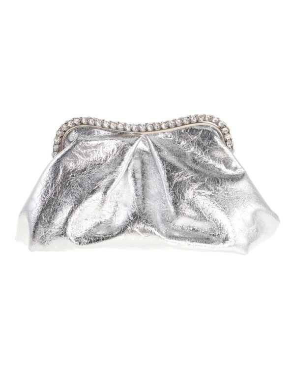 Τσάντα φάκελος clutch MD2537 - Ασημί