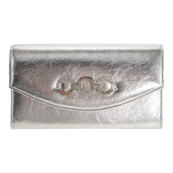Τσάντα φάκελος clutch MD2538 - Ασημί