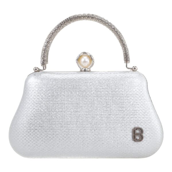 Τσάντα φάκελος clutch JH2239 - Ασημί
