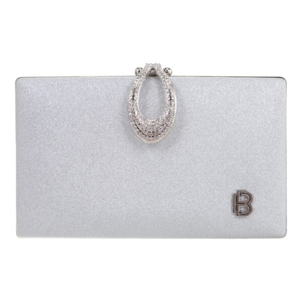 Τσάντα φάκελος clutch JH2237 - Ασημί