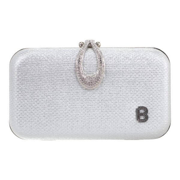 Τσάντα φάκελος clutch JH2240 - Ασημί