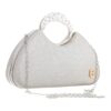 Τσάντα φάκελος clutch JH2241 - Ασημί
