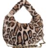 Γούνινη τσάντα ώμου μικρή XY-2412 - Animal Print