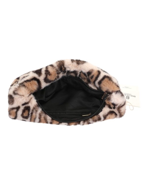 Γούνινη τσάντα ώμου μικρή XY-2412 - Animal Print