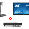 HP PC ProDesk 400 G4 Micro, Refurbished Grade A Repainted, i5-8500T, 8/256GB M.2, με οθόνη B2483HS GA & βάση