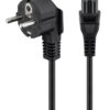 POWERTECH καλώδιο τροφοδοσίας CAB-P035, copper, 3x 0.5mm, 1.5m, μαύρο