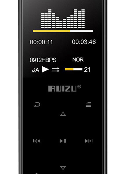 RUIZU MP3 player D29 με ηχείο, 1.8", 16GB, BT, ελληνικό μενού, μαύρο