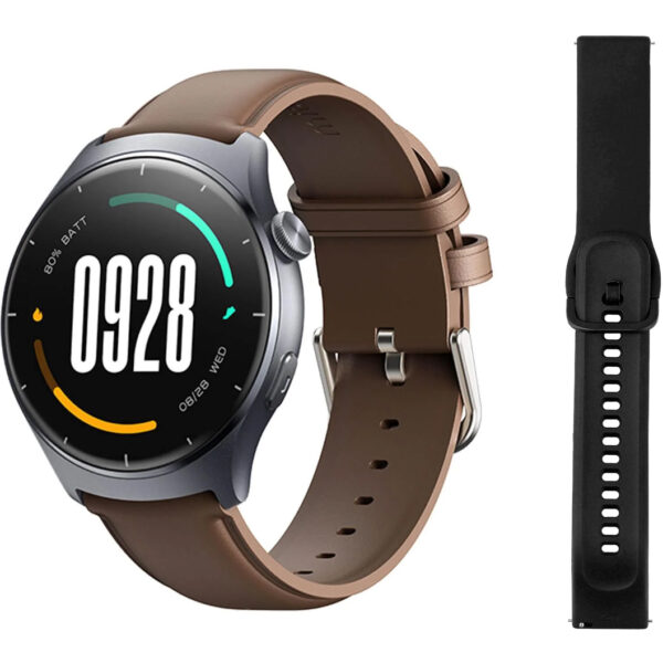 MIBRO smartwatch Lite 3 με 2x λουράκια, heart rate, 1.3" AMOLED, 2 ATM, γκρι/καφέ