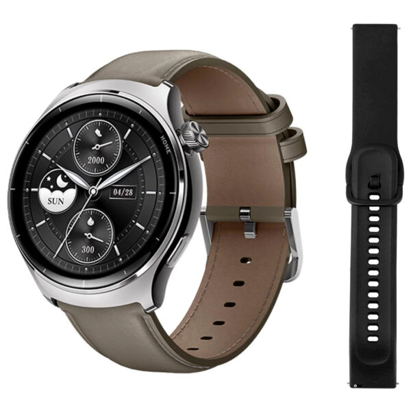 MIBRO smartwatch Lite 3 Pro με 2x λουράκια, heart rate, 1.32" AMOLED, GPS, 5 ATM, γκρι/καφέ