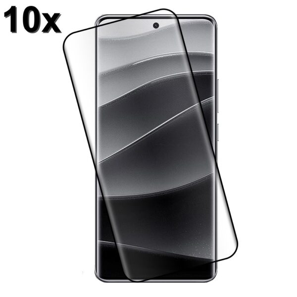 TechWave 5D Full Glue Tempered Glass for Xiaomi Redmi Note 14 4G / 5G black (Σετ 10 τεμαχίων - bulk)