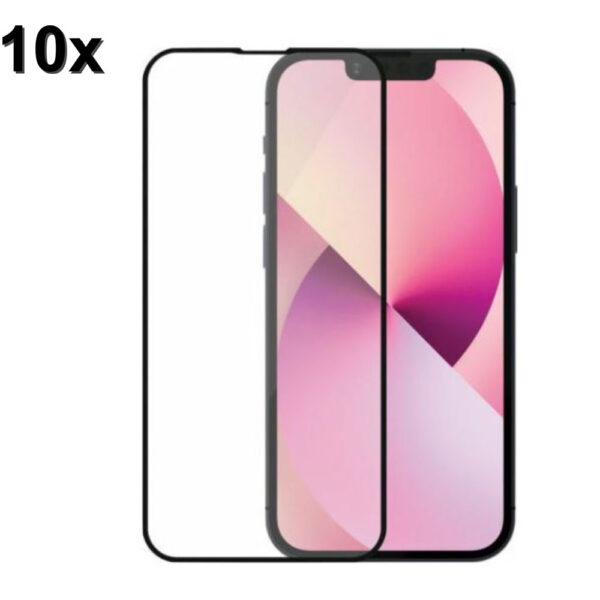 TechWave 5D Full Glue Tempered Glass for iPhone 13 black (Σετ 10 τεμαχίων - bulk)