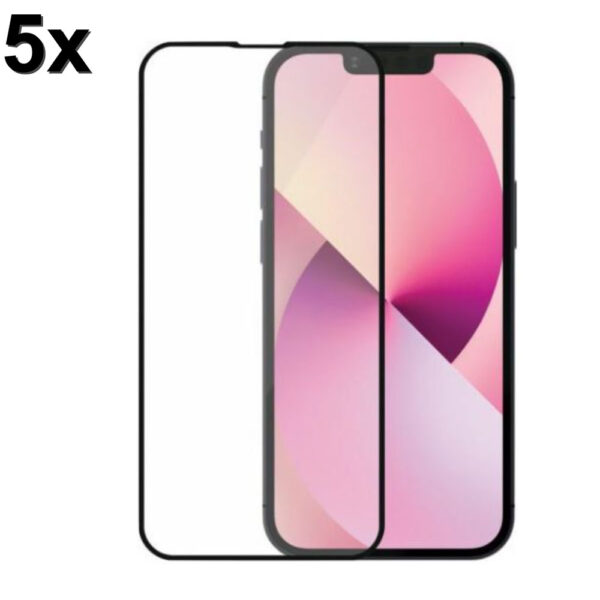 TechWave 5D Full Glue Tempered Glass for iPhone 13 black (Σετ 5 τεμαχίων - bulk)