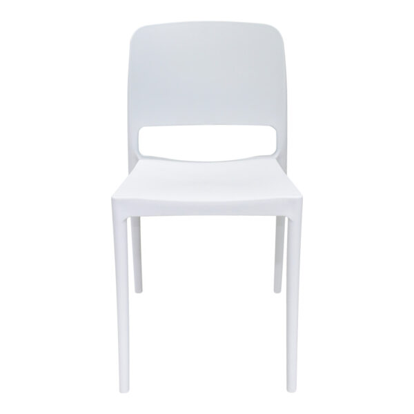 Καρέκλα Fenxy pakoworld pp σε λευκή απόχρωση 38x42x77εκ