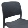 Καρέκλα Fenxy pakoworld pp σε μαύρη απόχρωση 38x42x77εκ